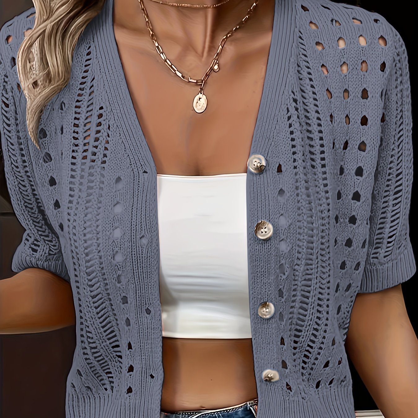 Versatile Comfort, Elegant V-Neck Knit Cardigan for Women