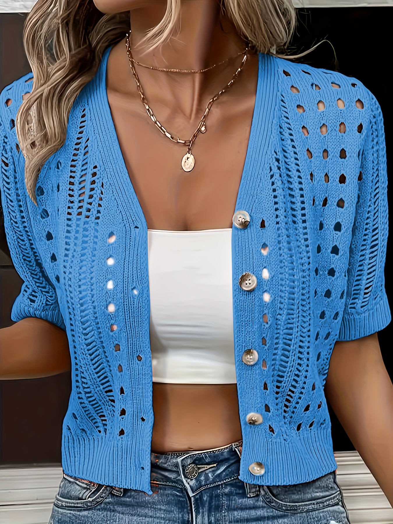 Versatile Comfort, Elegant V-Neck Knit Cardigan for Women